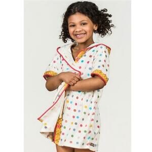 Matilda Jane Camp MJC Sunfish Terrycloth Polka Dot Swim Coverup Beach Pool Sz 2